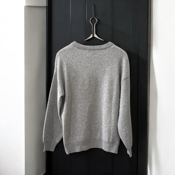 NWT Hippie Rose Gray White Good Vibes Sweater! Medium! NEW! - Picture 2 of 9